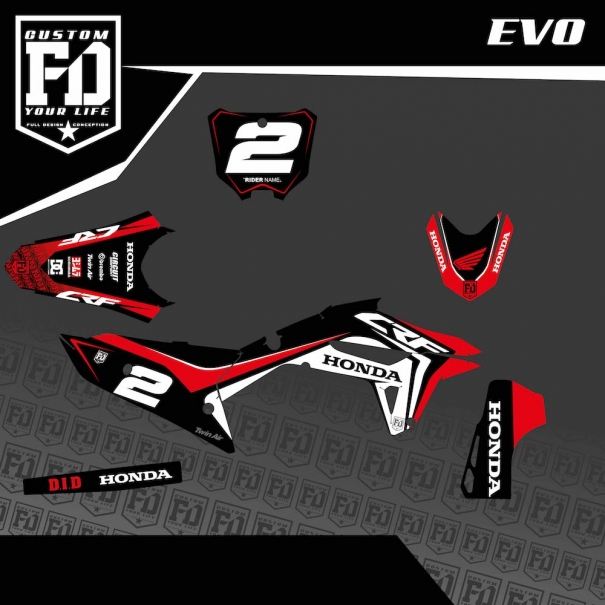 Kit Déco Moto Cross Honda 250 EVO