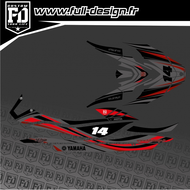 Kit Déco Jet Ski Yamaha GP1800 2021 Wave Black