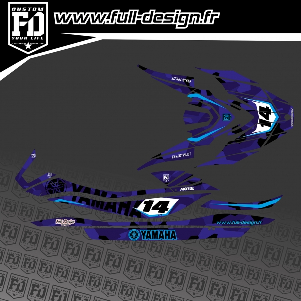 Kit Déco Jet Ski Yamaha GP1800 2021 Camo Blue