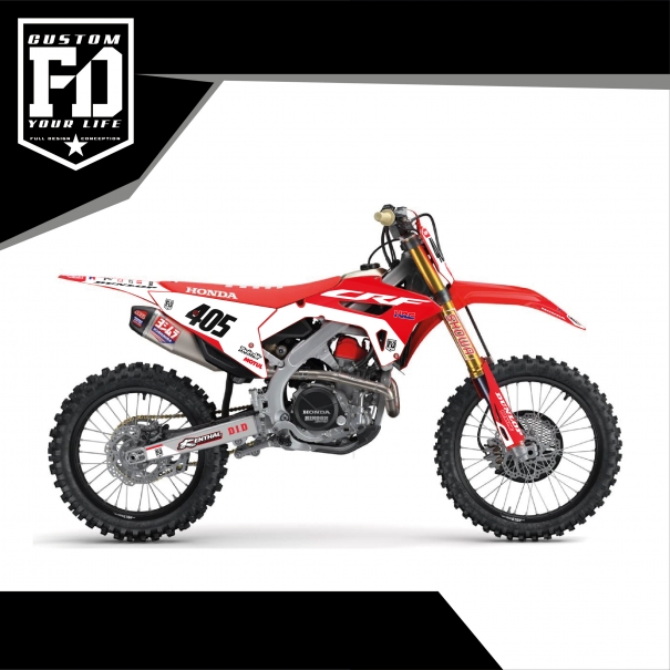 Kit Déco Honda 450 SWITCH RED WHITE