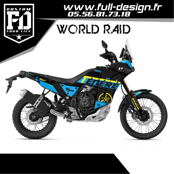 Kit Déco Yamaha World Raid Ténéré Dakar Cyan