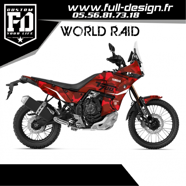 Kit Déco Yamaha World Raid Ténéré Camo RED