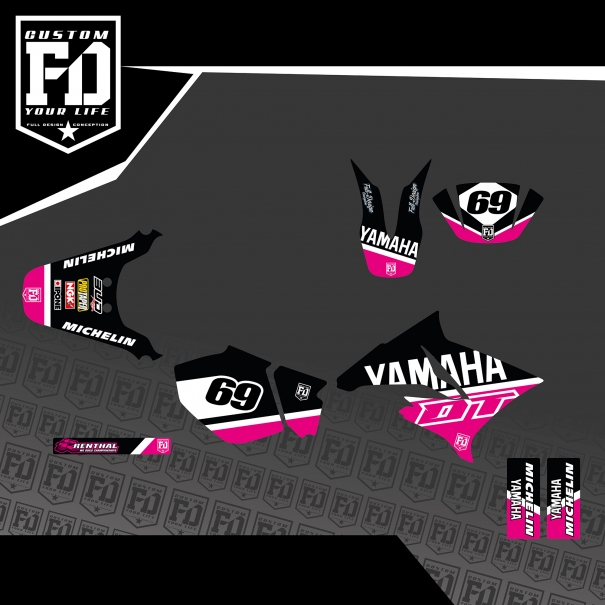 Kit Deco YAMAHA DT 50 Race Pink